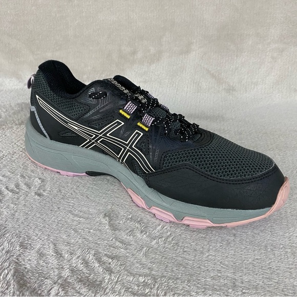 Asics Gel Venture 8 Womens Running Shoes Size 9 Wide Black Purple Sneakers NEW - Picture 4 of 10